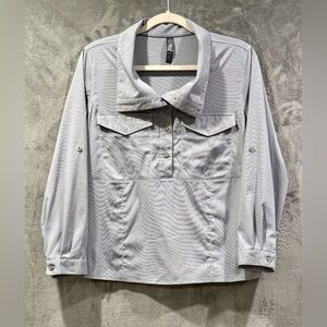 Mountain Hardwear Citypass Popover Womens Medium Button Front Outdoor Hiking